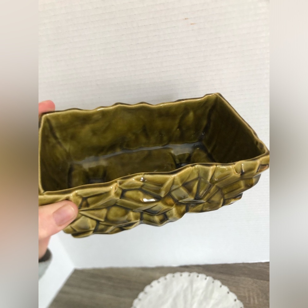 Vtg MCM Mc Coy Pottery Cubist Planter - Picture 6 of 16